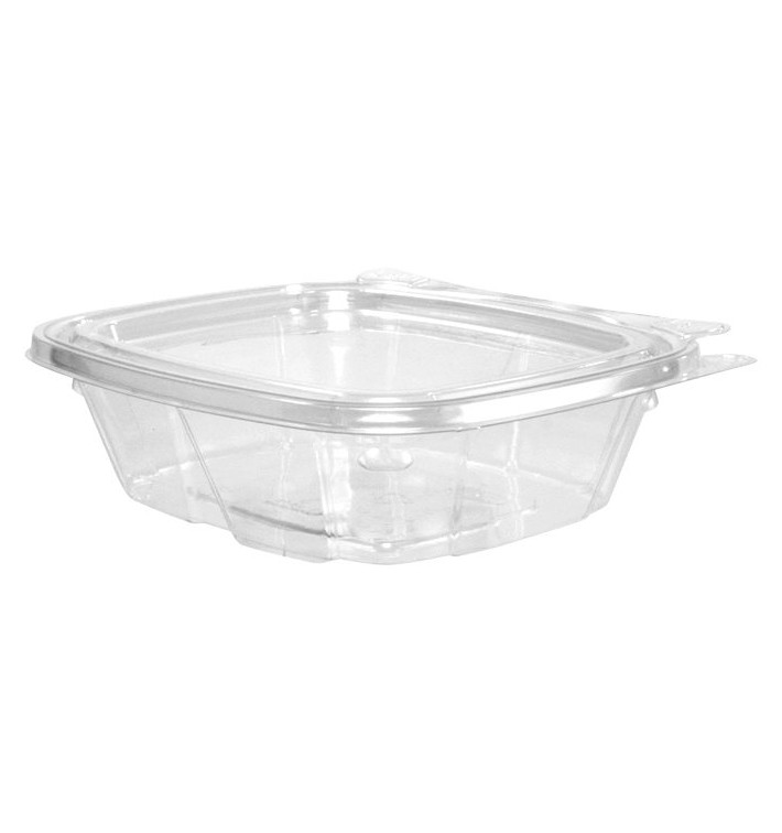 Plastic Deli Container PET Tamper-Evident Dome Lid Flat 240ml (200 Units)