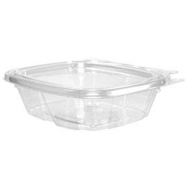 Plastic Deli Container PET Tamper-Evident Dome Lid Flat 240ml (100 Units)  
