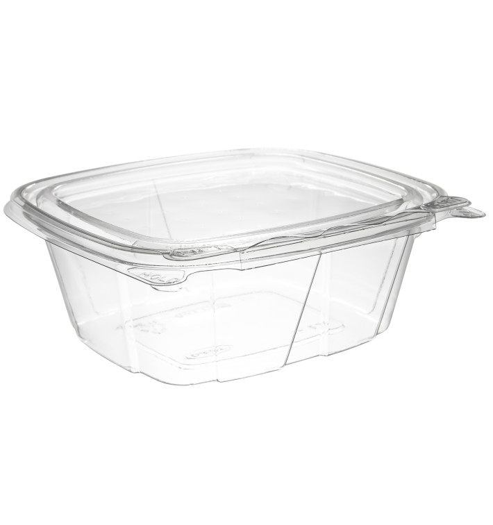 Plastic Deli Container PET Tamper-Evident Dome Lid Flat 355ml (100 Units)  