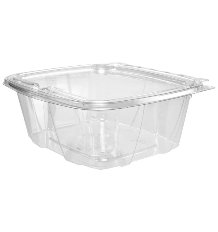 Plastic Deli Container PET Tamper-Evident Dome Lid Flat 950ml (100 Units)  