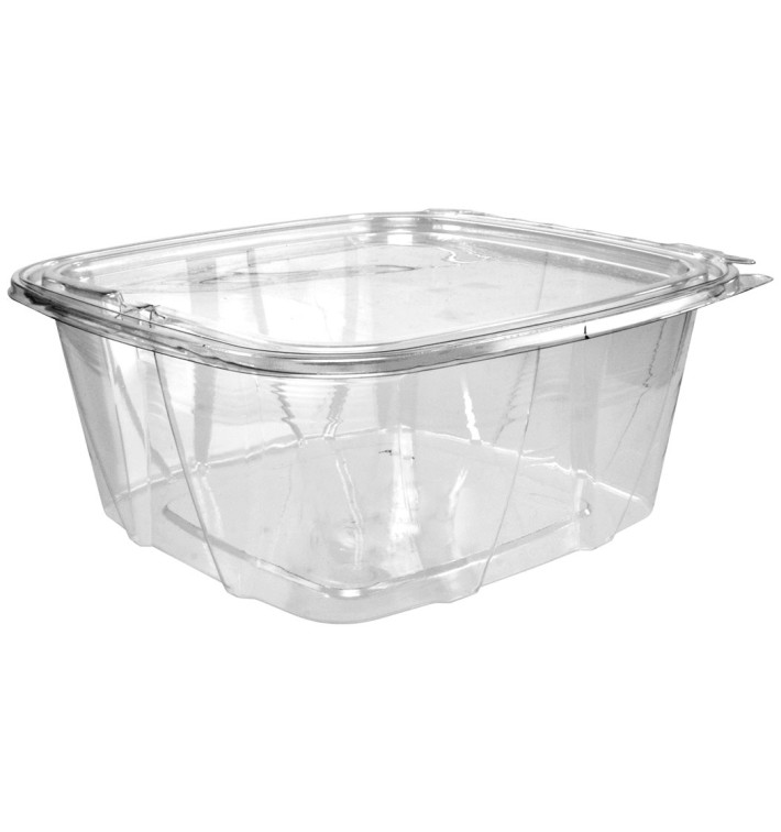 Plastic Deli Container PET Tamper-Evident Dome Lid Flat 1893ml (100 Units)  