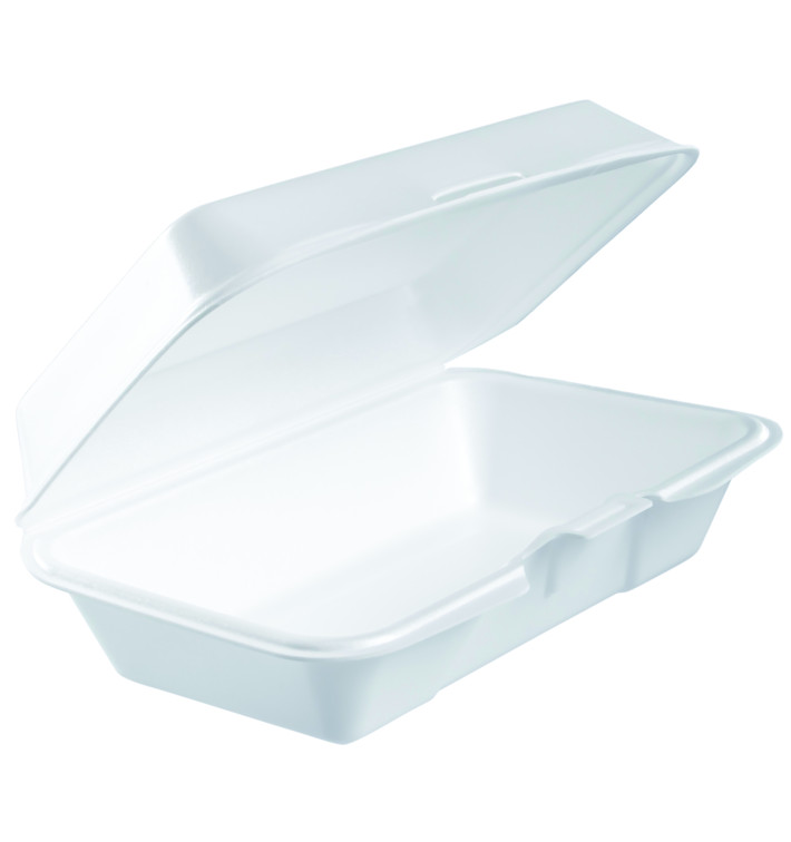 Foam Baguette Container White 2,25x1,40cm (125 Units)  