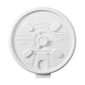Plastic Lid PS Resealable White Ø8,1cm (1000 Units)