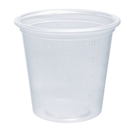 Plastic Souffle Cup PP Clear Graduated 35ml Ø4,8cm (125 Units)
