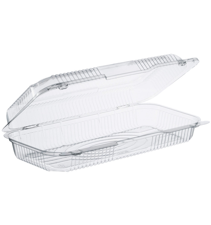 Plastic Hinged Deli Container OPS "StayLock" Clear 1065ml (125 Units)  