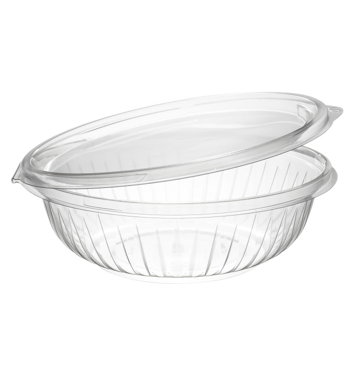 Plastic Hinged Salad Bowl PET "PresentaBowls" Flat 710ml (75 Units)  