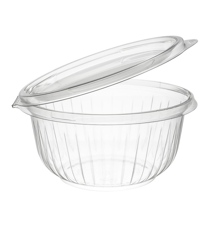 Plastic Hinged Salad Bowl PET "PresentaBowls" Flat 475ml (75 Units)  