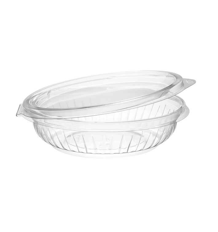 Plastic Hinged Salad Bowl PET "PresentaBowls" Flat 240ml (75 Units)  