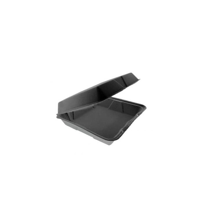 Foam Baguette Container Removable Lid Black 2,40x2,35cm (100 Units)  