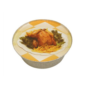 Paper Lid for Foil Pan Round Shape 1900ml (125 Units)  