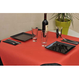 Pre-Cut Paper Tablecloth Red 40g 1x1m (400 Units)  