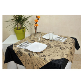 Pre-Cut Paper Tablecloth 1x1m Kraft "Prensa" 37g 1x1m (400 Units)