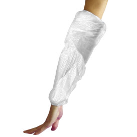 Disposable Plastic Over Sleeve PE White G80 18x44cm (2000 Units)