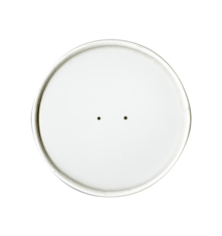 Paper Lid Flat White Ø9,1cm (25 Units) 