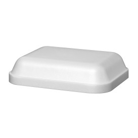 Foam Lid for Foam Container "Diner-Pack" Rectangular Shape White 430ml (25 Units)