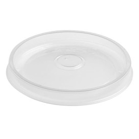 Plastic Lid PP Flat Translucent Ø9,1cm (50 Units)
