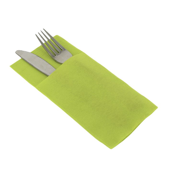 Pocket Fold Airlaid Napkins "Kanguro" Pistachio 40x40cm (30 Units) 
