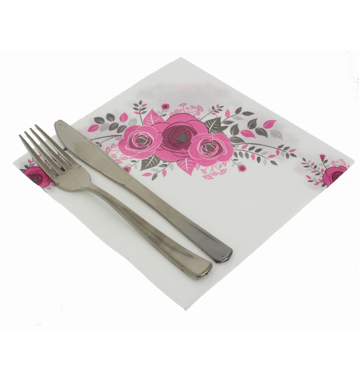 Airlaid Napkins "Bouquet" 40x40cm (50 Units) 