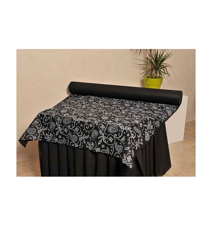 Novotex Tablecloth Roll Black "Cachemir" P40cm 1,2x50m  (1 Unit)