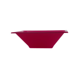 Plastic Bowl PS Square shape Fuchsia 12x12cm (25 Units) 