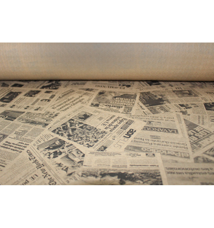 Paper Tablecloth Roll Kraft "Prensa" 1,2x100m 37g (6 Units)