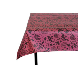 Pre-Cut Paper Tablecloth 1x1m "Cachemir" Burgundy 37g 1x1m (400 Units)