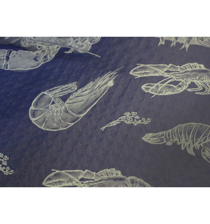 Pre-Cut Paper Tablecloth 1x1m "Marisco" Blue 37g 1x1m (400 Units)