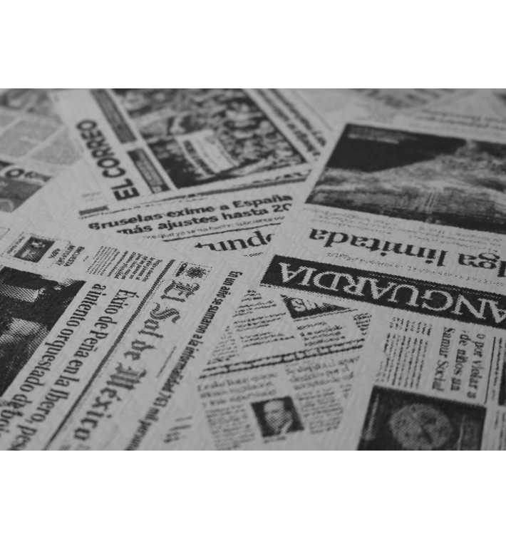 Pre-Cut Paper Tablecloth 1x1m White "Prensa" 37g 1x1m (400 Units)