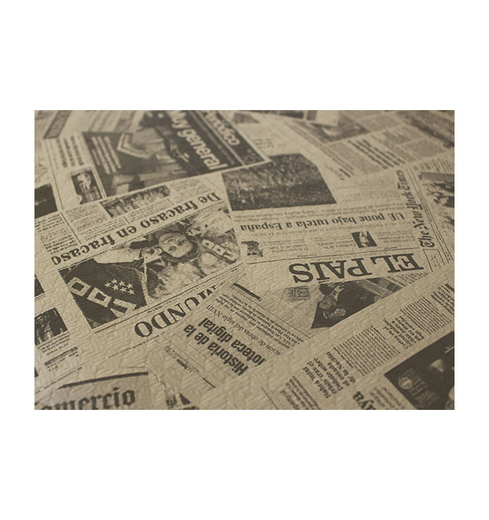Pre-Cut Paper Tablecloth 1x1m Kraft "Prensa" 37g 1x1m (400 Units)