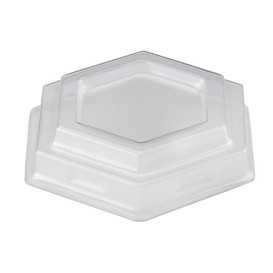 Plastic Lid PET for Plastic Tasting Cup "Gardenia" Dessert Clear 100 ml (25 Units) 