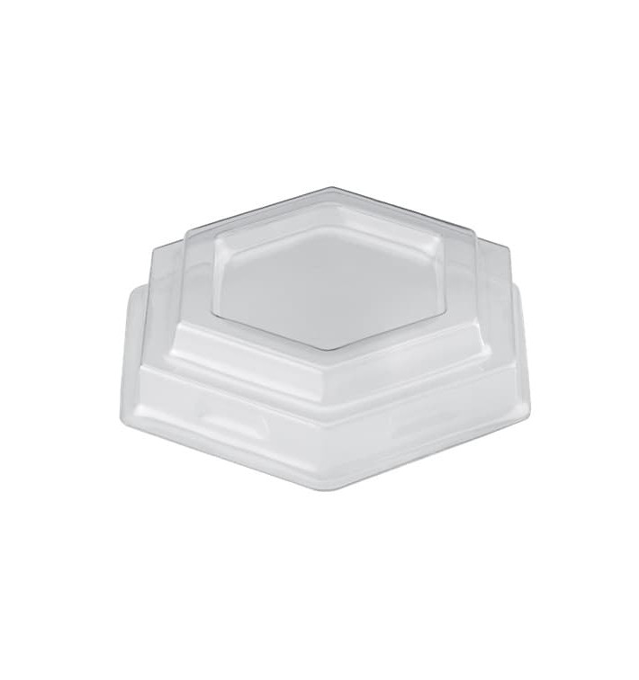 Plastic Lid PET for Plastic Tasting Cup "Gardenia" Dessert Clear 100 ml (25 Units) 