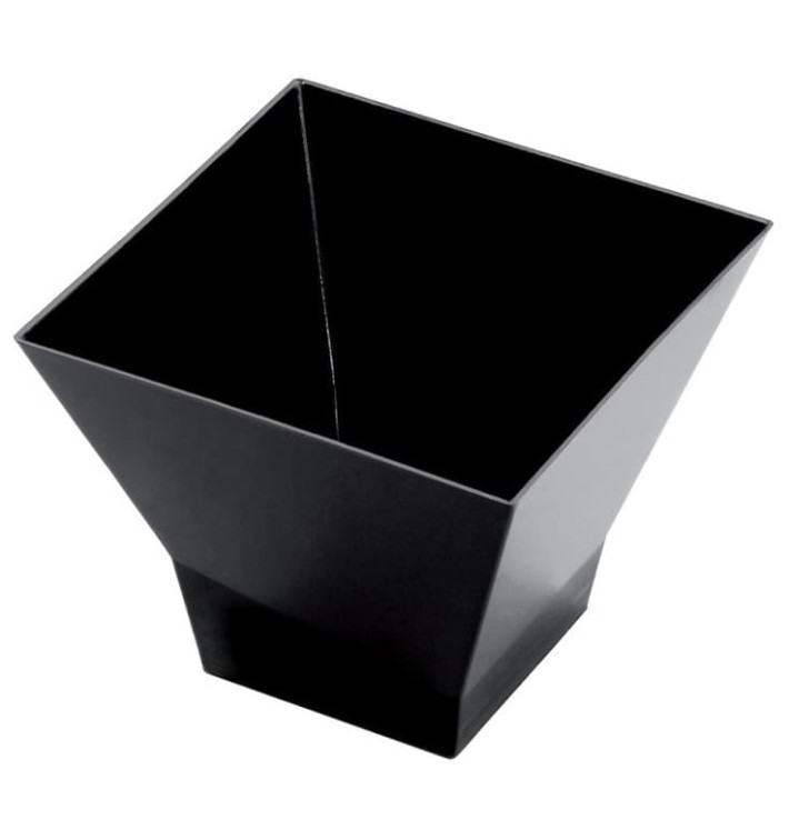 Plastic Tasting Cup PS "Pagoda" Black 120ml (500 Units)