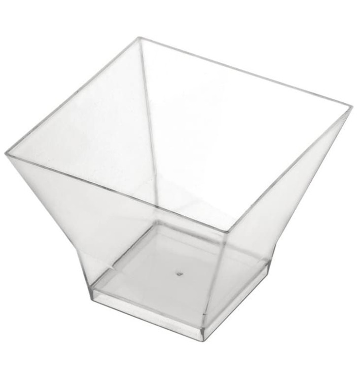 Plastic Tasting Cup PS "Pagoda" Clear 120ml (25 Units) 