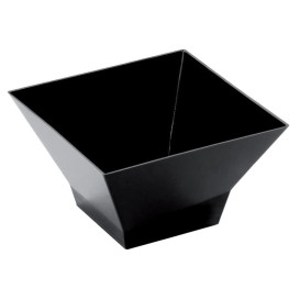 Tasting Plastic Bowl PS "Pagoda" Black 350ml (12 Units) 