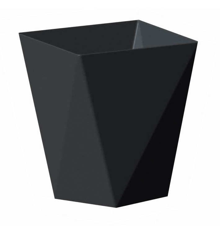 Plastic Tasting Cup PS "Diamond" Black 100 ml (25 Units) 