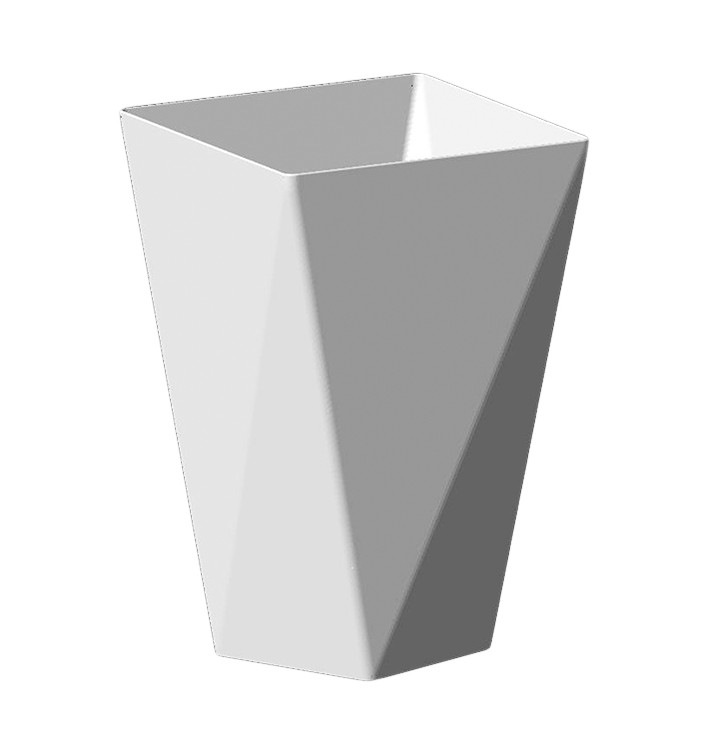 Plastic Tasting Cup PS "Diamond" White 150 ml (240 Units)