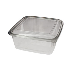 Plastic Hinged Deli Container PET Square shape 2000ml (50 Units) 