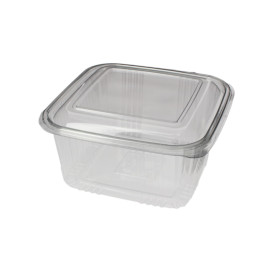 Plastic Hinged Deli Container PET Square shape 1000ml (600 Units)