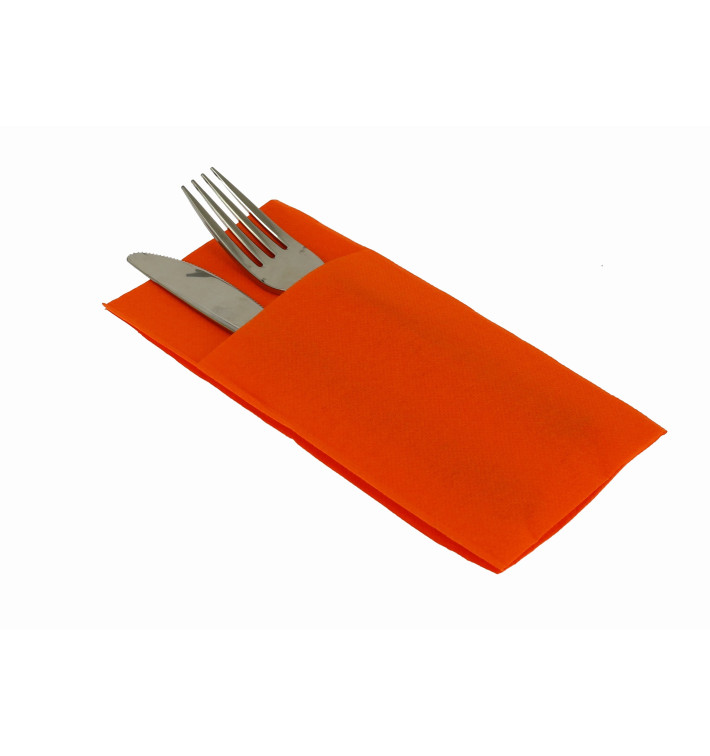 Pocket Fold Paper Napkins Orange 40x40cm (960 Units)
