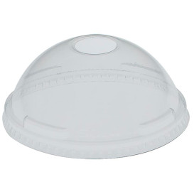 Plastic Dome Lid with Hole PET Crystal Ø7,3cm (125 Units)