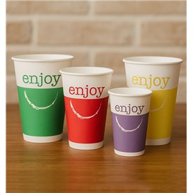 Paper Cup "Enjoy" 12 Oz/360 ml Ø8,0cm (100 Units)  