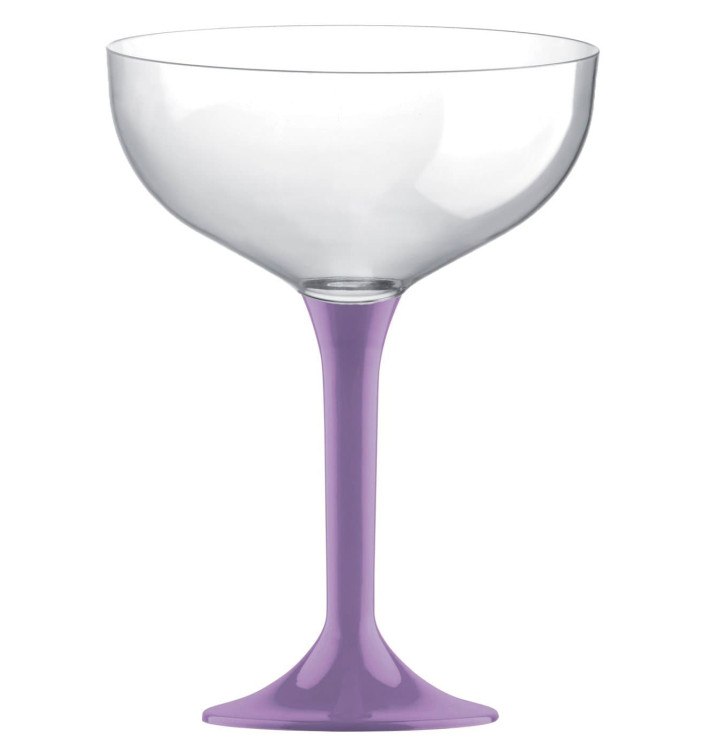 Plastic Stemmed Flute Lilac 200ml 2P (40 Units)