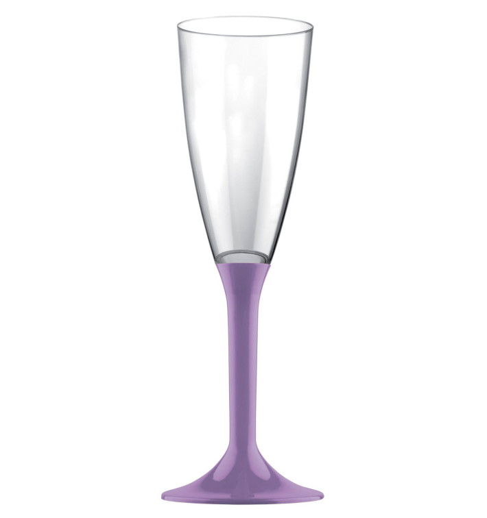 Plastic Stemmed Flute Sparkling Wine Lilac 120ml 2P (200 Units)
