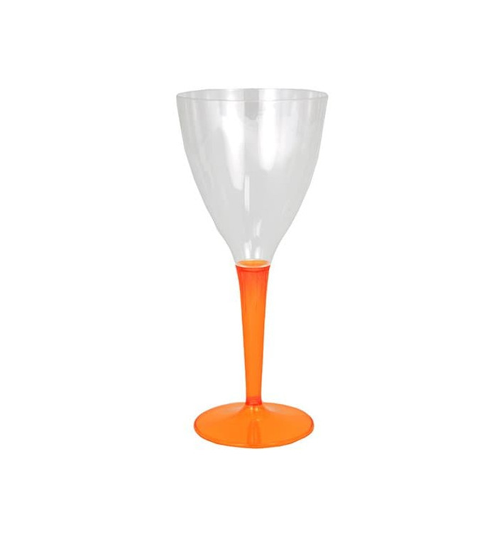 Plastic Stemmed Glass Wine Orange 130ml (6 Units) 