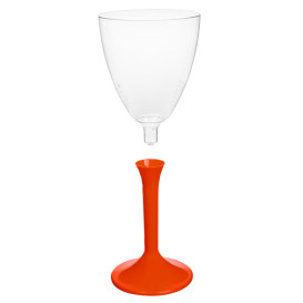 Plastic Stemmed Glass Wine Red Removable Stem 180ml (200 Units)