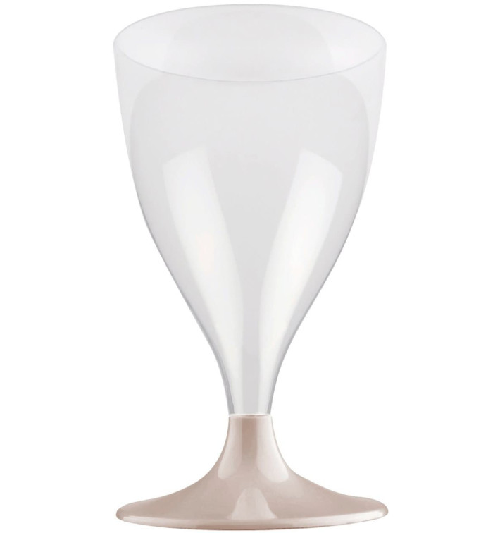 Plastic Stemmed Glass Wine Cream 200ml 2P (20 Units)
