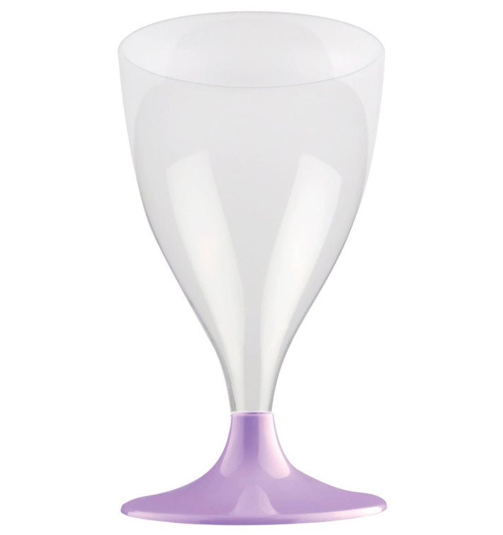Plastic Stemmed Glass Wine Lilac 200ml 2P (20 Units)