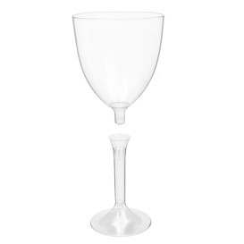 Plastic Stemmed Glass Wine Clear Removable Stem 300ml (200 Units)