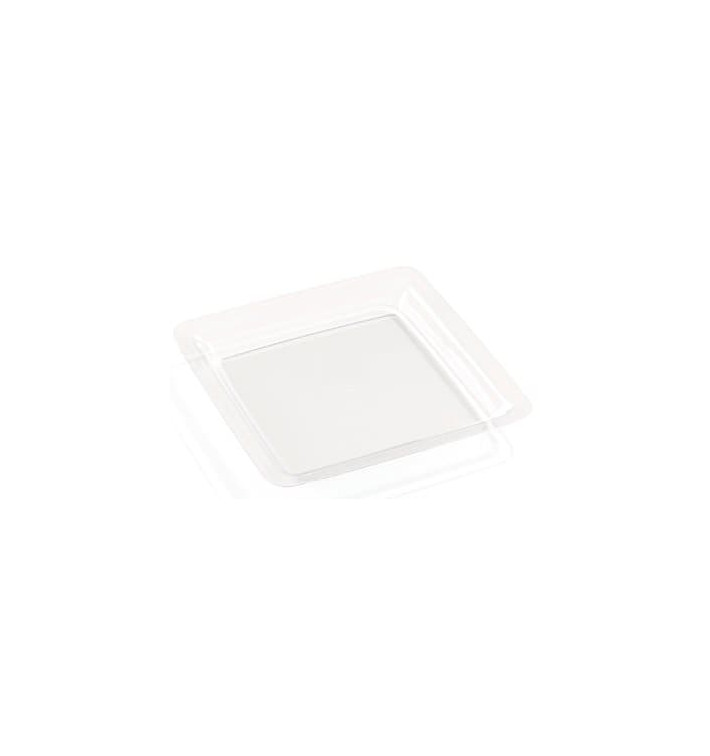 Plastic Plate Square shape Extra Rigid Clear 22,5x22,5cm (200 Units)