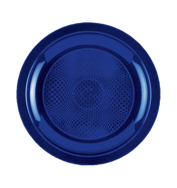 Plastic Plate Flat Blue "Round" PP Ø18,5 cm (50 Units) 